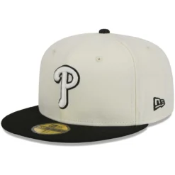 Men's Philadelphia Phillies New Era Stone/Black Chrome 59FIFTY Fitted Hat