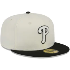 Men's Philadelphia Phillies New Era Stone/Black Chrome 59FIFTY Fitted Hat -BaseballCap Hub Store black philadelphia phillies chrome 59fifty fitted hat ss5 p 200013222pv 3u byxszbbmhddmjusnszr2v uqjvdrw6loq6pisoa6td