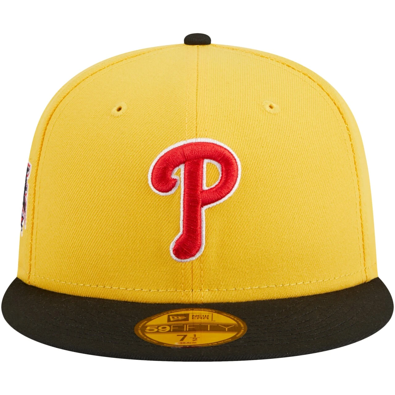 Men's Philadelphia Phillies New Era Yellow/Black Grilled 59FIFTY Fitted Hat 2 Men's Philadelphia Phillies New Era Yellow/Black Grilled 59FIFTY Fitted Hat - Image 2
