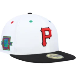 Men's Pittsburgh Pirates New Era White/Black 1960 Primary Eye 59FIFTY Fitted Hat