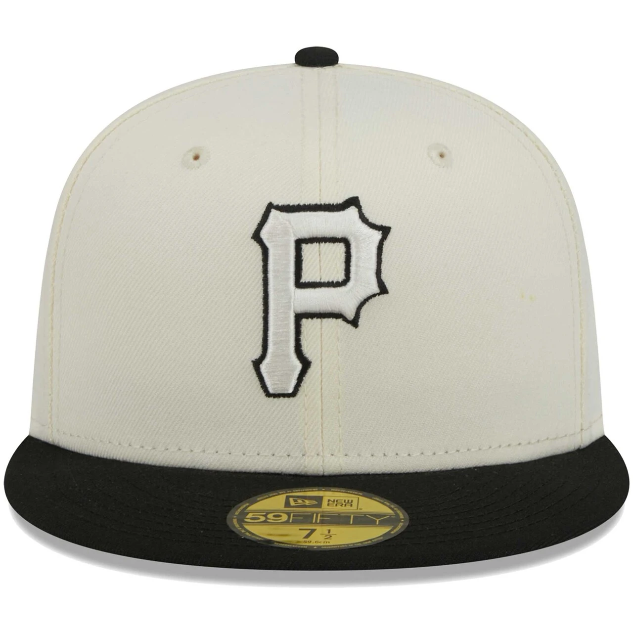 Men's Pittsburgh Pirates New Era Stone/Black Chrome 59FIFTY Fitted Hat 2 Men's Pittsburgh Pirates New Era Stone/Black Chrome 59FIFTY Fitted Hat - Image 2