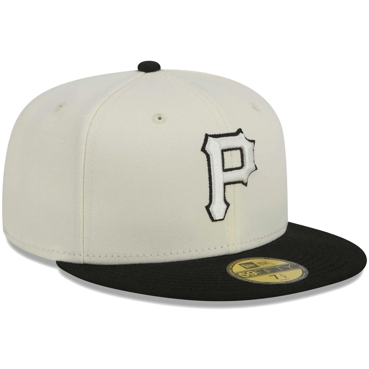 Men's Pittsburgh Pirates New Era Stone/Black Chrome 59FIFTY Fitted Hat 3 Men's Pittsburgh Pirates New Era Stone/Black Chrome 59FIFTY Fitted Hat - Image 3