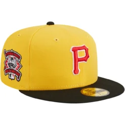 Men's Pittsburgh Pirates New Era Yellow/Black Grilled 59FIFTY Fitted Hat