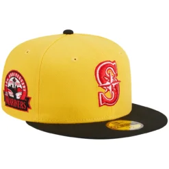 Men's Seattle Mariners New Era Yellow/Black Grilled 59FIFTY Fitted Hat
