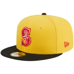 Men's Seattle Mariners New Era Yellow/Black Grilled 59FIFTY Fitted Hat 6 Men's Seattle Mariners New Era Yellow/Black Grilled 59FIFTY Fitted Hat -BaseballCap Hub Store black seattle mariners grilled 59fifty fitted hat ss5 p 200006683pv 3u bvi139vpyint8ybvwesjv pzdipnvmerz6ubax7ruv