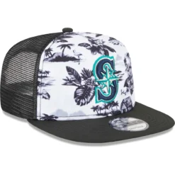 Men's Seattle Mariners New Era White/Black Vacay 2.0 A-Frame Trucker 9FIFTY Snapback Hat -BaseballCap Hub Store black seattle mariners vacay 20 a frame trucker 9fifty snapback hat ss5 p 200013041pv 3u gjpbbwm2603klkscsfsdv azz5vvtdxvwtdez8b3s1