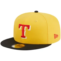 Men's Texas Rangers New Era Yellow/Black Grilled 59FIFTY Fitted Hat -BaseballCap Hub Store black texas rangers grilled 59fifty fitted hat ss5 p 200006686pv 3u dfwocsowelnnzy4hb1hpv palkpaiur7uexcxi0bmj
