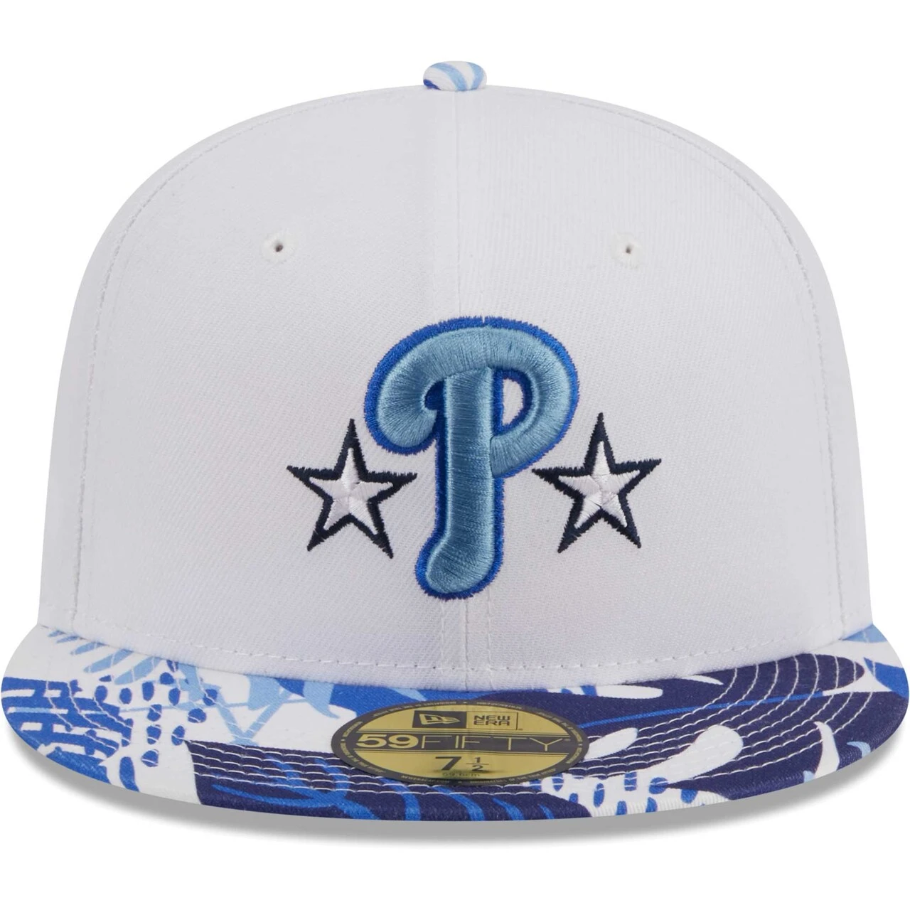 Men's Philadelphia Phillies New Era White/Blue Flamingo 59FIFTY Fitted Hat 2 Men's Philadelphia Phillies New Era White/Blue Flamingo 59FIFTY Fitted Hat - Image 2