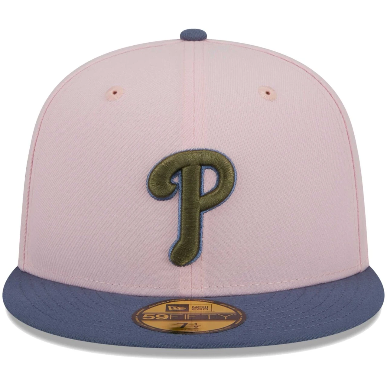 Men's Philadelphia Phillies New Era Pink/Blue Olive Undervisor 59FIFTY Fitted Hat 2 Men's Philadelphia Phillies New Era Pink/Blue Olive Undervisor 59FIFTY Fitted Hat - Image 2
