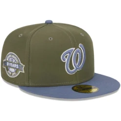 Men's Washington Nationals New Era Olive/Blue 59FIFTY Fitted Hat