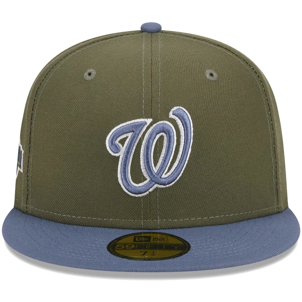 Men's Washington Nationals New Era Olive/Blue 59FIFTY Fitted Hat 2 Men's Washington Nationals New Era Olive/Blue 59FIFTY Fitted Hat - Image 2