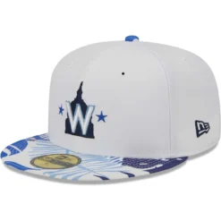 Men's Washington Nationals New Era White/Blue Flamingo 59FIFTY Fitted Hat