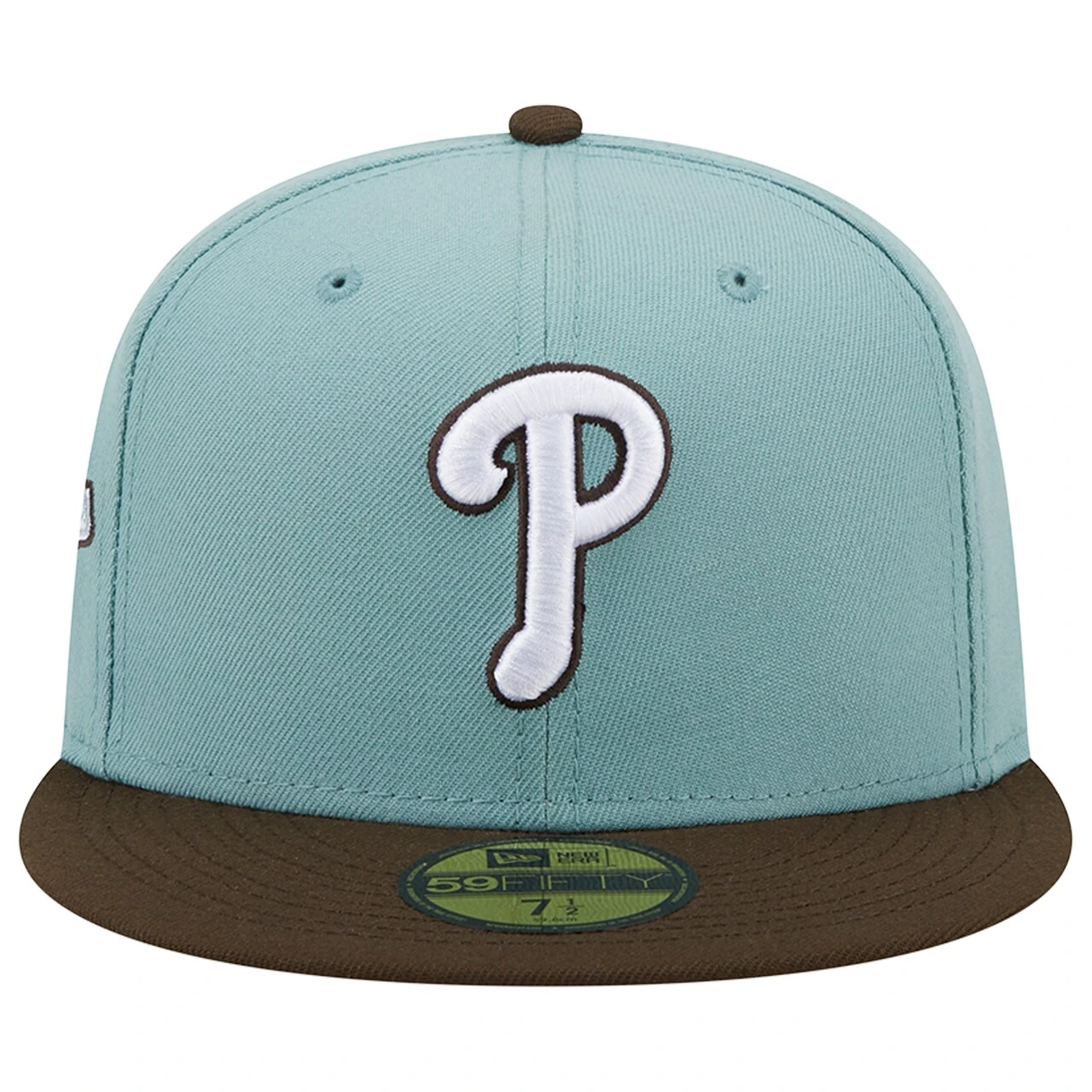 Men's Philadelphia Phillies New Era Light Blue/Brown 1993 World Series Beach Kiss 59FIFTY Fitted Hat 2 Men's Philadelphia Phillies New Era Light Blue/Brown 1993 World Series Beach Kiss 59FIFTY Fitted Hat - Image 2