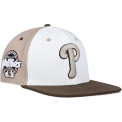 Men's Philadelphia Phillies Pro Standard White/Brown Chocolate Ice Cream Drip Snapback Hat