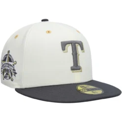 Men's Texas Rangers New Era White/Charcoal 1995 MLB All-Star Game Chrome 59FIFTY Fitted Hat