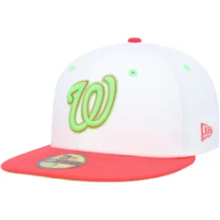 Men's Washington Nationals New Era White/Coral Robert F. Kennedy Memorial Stadium Strawberry Lolli 59FIFTY Fitted Hat -BaseballCap Hub Store coral washington nationals robert f kennedy memorial stadium strawberry lolli 59fifty fitted hat ss5 p 4770973pv 3u f4vsgurbzdqf5yrntvrav gjfvc0muiyysnyk6ldvv