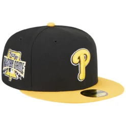 Men's Philadelphia Phillies New Era Black/Gold 59FIFTY Fitted Hat