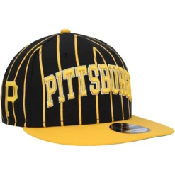 Men's Pittsburgh Pirates New Era Black/Gold City Arch 9FIFTY Snapback Hat