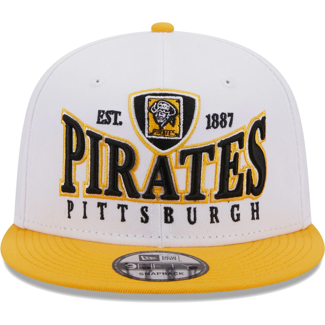 Men's Pittsburgh Pirates New Era White/Gold Crest 9FIFTY Snapback Hat 2 Men's Pittsburgh Pirates New Era White/Gold Crest 9FIFTY Snapback Hat - Image 2