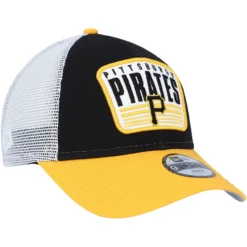Youth Pittsburgh Pirates New Era Black/Gold Patch Trucker 9FORTY Snapback Hat -BaseballCap Hub Store gold pittsburgh pirates patch trucker 9forty snapback hat ss5 p 5004078pv 3u 4a4jp3qmwh7a9vewonsqv qcfshueagnylcoezo5t8
