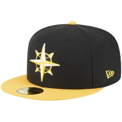 Men's Seattle Mariners New Era Black/Gold 59FIFTY Fitted Hat -BaseballCap Hub Store gold seattle mariners 59fifty fitted hat ss5 p 200015988pv 3u 4tek5zazheq8bz1zczrzv hjzk4ns18mekeahswxrd