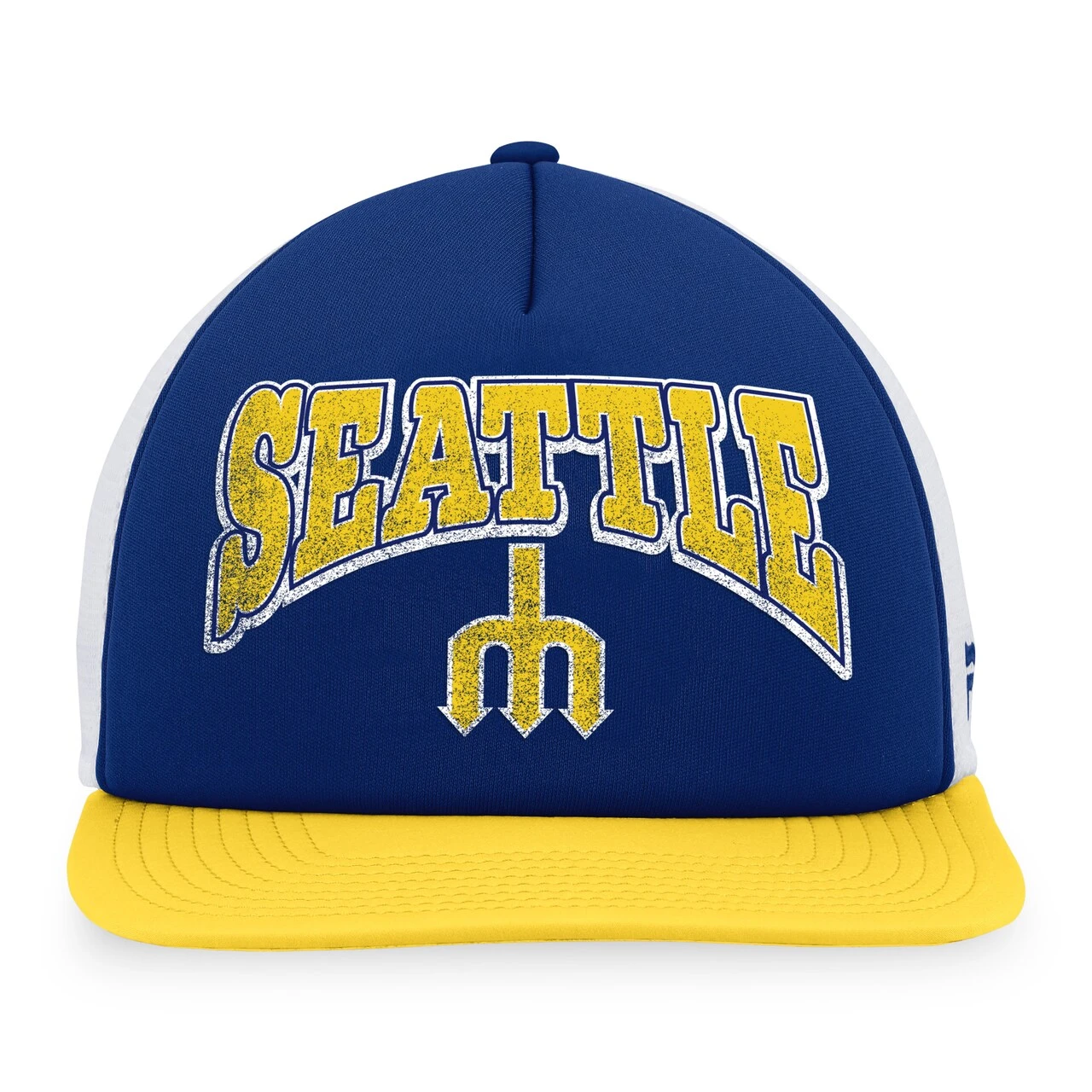 Men's Seattle Mariners Fanatics Branded Royal/Gold Heritage Foam Front Trucker Snapback Hat 2 Men's Seattle Mariners Fanatics Branded Royal/Gold Heritage Foam Front Trucker Snapback Hat - Image 2