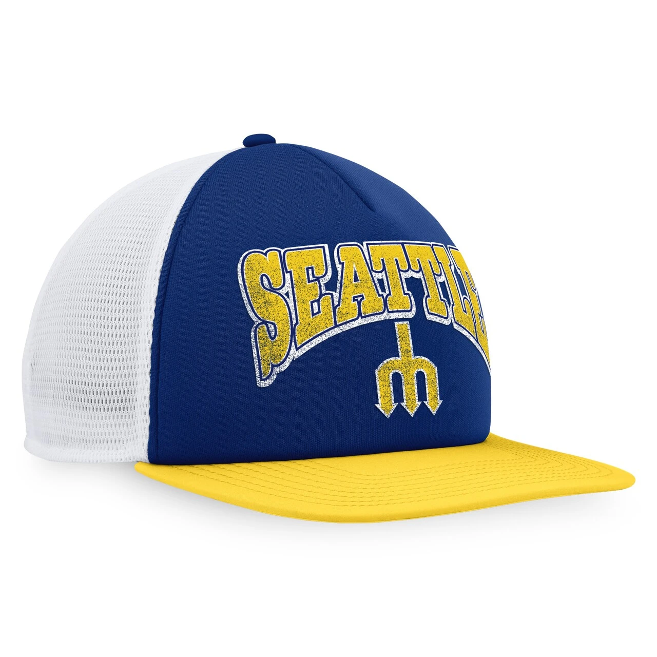Men's Seattle Mariners Fanatics Branded Royal/Gold Heritage Foam Front Trucker Snapback Hat 3 Men's Seattle Mariners Fanatics Branded Royal/Gold Heritage Foam Front Trucker Snapback Hat - Image 3