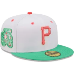 Men's Pittsburgh Pirates New Era White/Green 76th World Series Watermelon Lolli 59FIFTY Fitted Hat