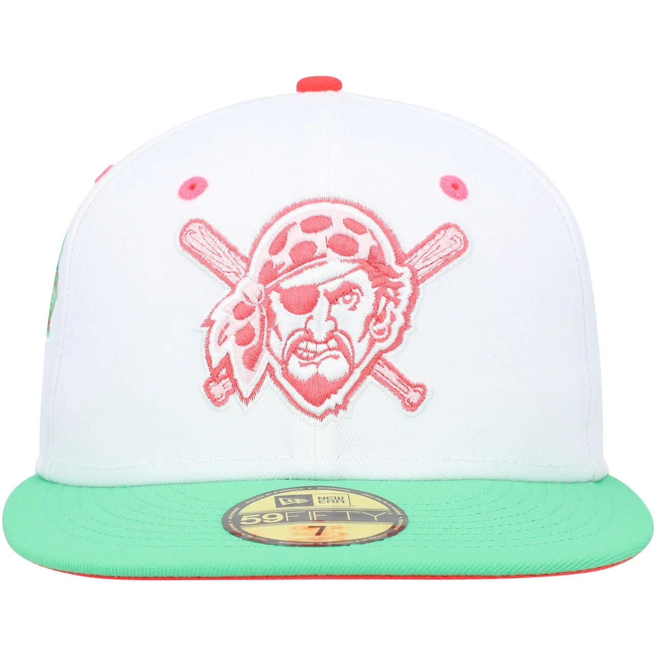 Men's Pittsburgh Pirates New Era White/Green Watermelon Lolli 59FIFTY Fitted Hat 2 Men's Pittsburgh Pirates New Era White/Green Watermelon Lolli 59FIFTY Fitted Hat - Image 2