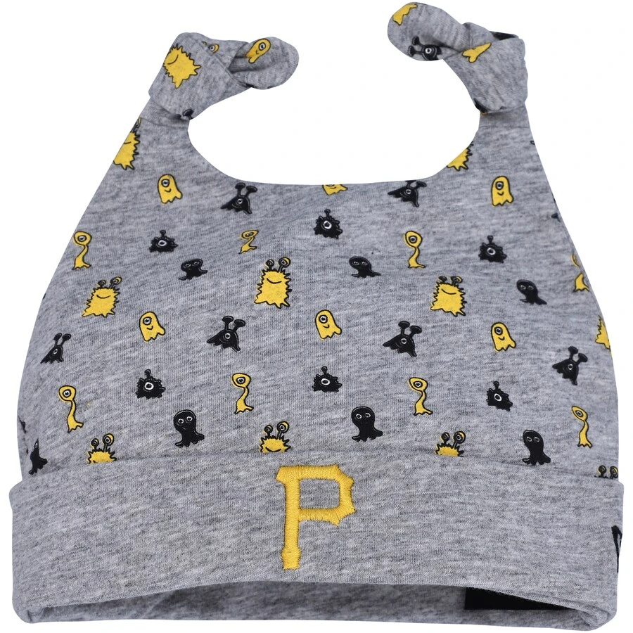 Infant Pittsburgh Pirates New Era Heather Gray Critter Cuffed Knit Hat 1 Infant Pittsburgh Pirates New Era Heather Gray Critter Cuffed Knit Hat