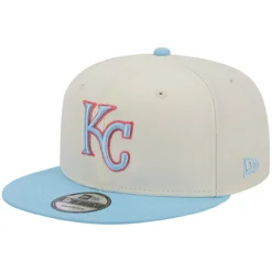 Men's Kansas City Royals New Era White/Light Blue Spring Basic Two-Tone 9FIFTY Snapback Hat