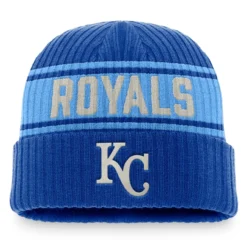 Men's Kansas City Royals Fanatics Branded Royal/Light Blue True Classic Retro Cuffed Knit Hat