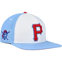 Men's Pittsburgh Pirates Pro Standard White/Light Blue Blue Raspberry Ice Cream Drip Snapback Hat