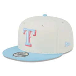 Men's Texas Rangers New Era Cream/Light Blue Spring Basic Two-Tone 9FIFTY Snapback Hat