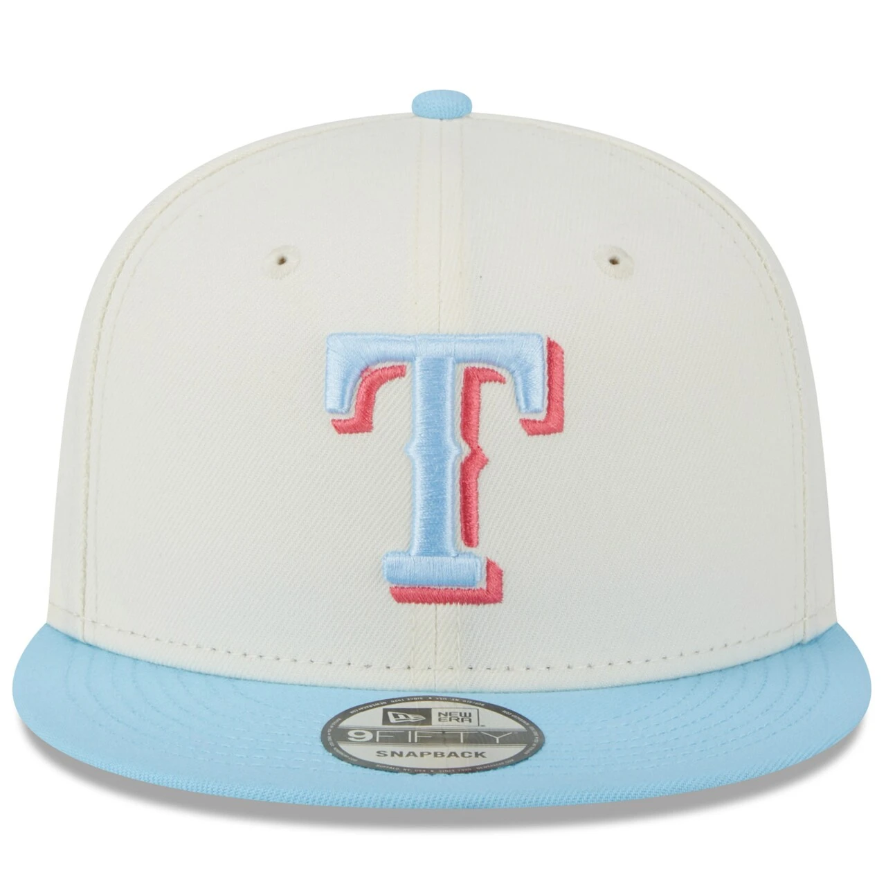 Men's Texas Rangers New Era Cream/Light Blue Spring Basic Two-Tone 9FIFTY Snapback Hat 2 Men's Texas Rangers New Era Cream/Light Blue Spring Basic Two-Tone 9FIFTY Snapback Hat - Image 2