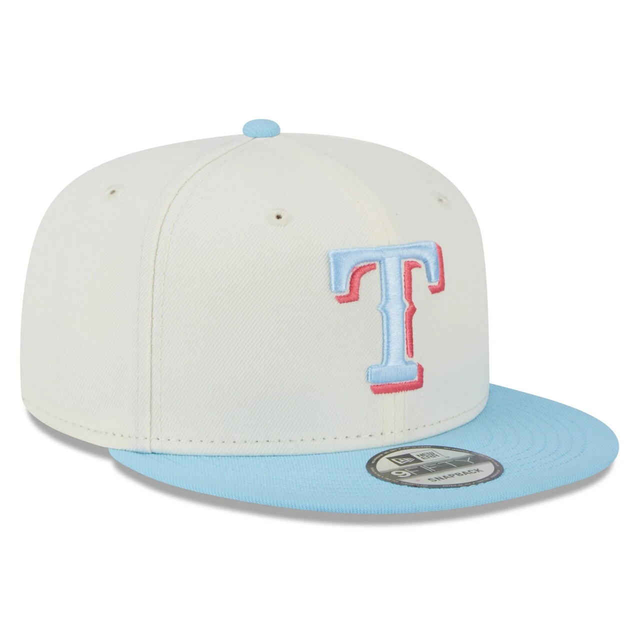 Men's Texas Rangers New Era Cream/Light Blue Spring Basic Two-Tone 9FIFTY Snapback Hat 3 Men's Texas Rangers New Era Cream/Light Blue Spring Basic Two-Tone 9FIFTY Snapback Hat - Image 3