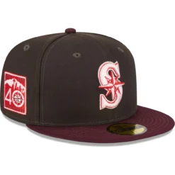 Men's Seattle Mariners New Era Brown/Maroon Chocolate Strawberry 59FIFTY Fitted Hat