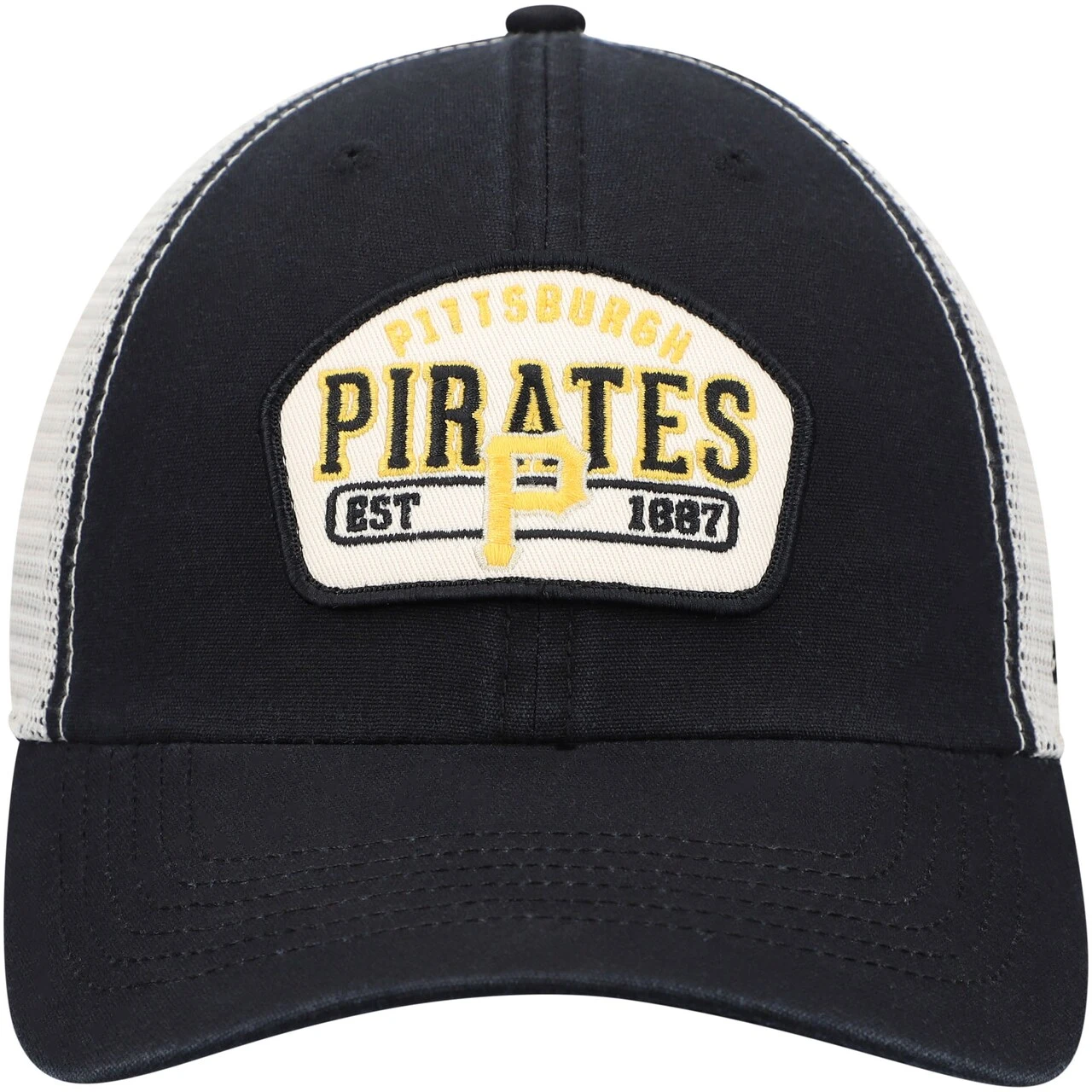 Men's Pittsburgh Pirates '47 Black Penwald Clean Up Trucker Snapback Hat 2 Men's Pittsburgh Pirates '47 Black Penwald Clean Up Trucker Snapback Hat - Image 2