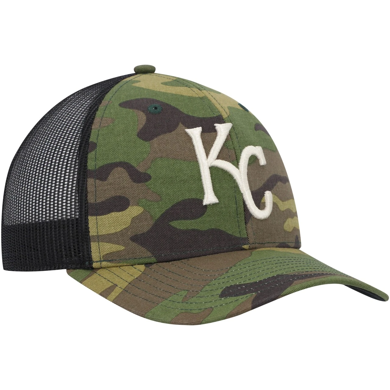 Men's Kansas City Royals '47 Camo Trucker Snapback Hat 3 Men's Kansas City Royals '47 Camo Trucker Snapback Hat - Image 3