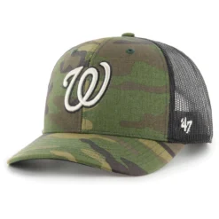 Men's Washington Nationals '47 Camo Trucker Snapback Hat