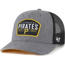 Men's Pittsburgh Pirates '47 Charcoal Slate Trucker Snapback Hat