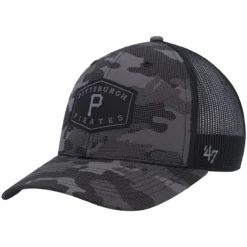Men's Pittsburgh Pirates '47 Charcoal Tonal Camo Convoy Trucker Snapback Hat