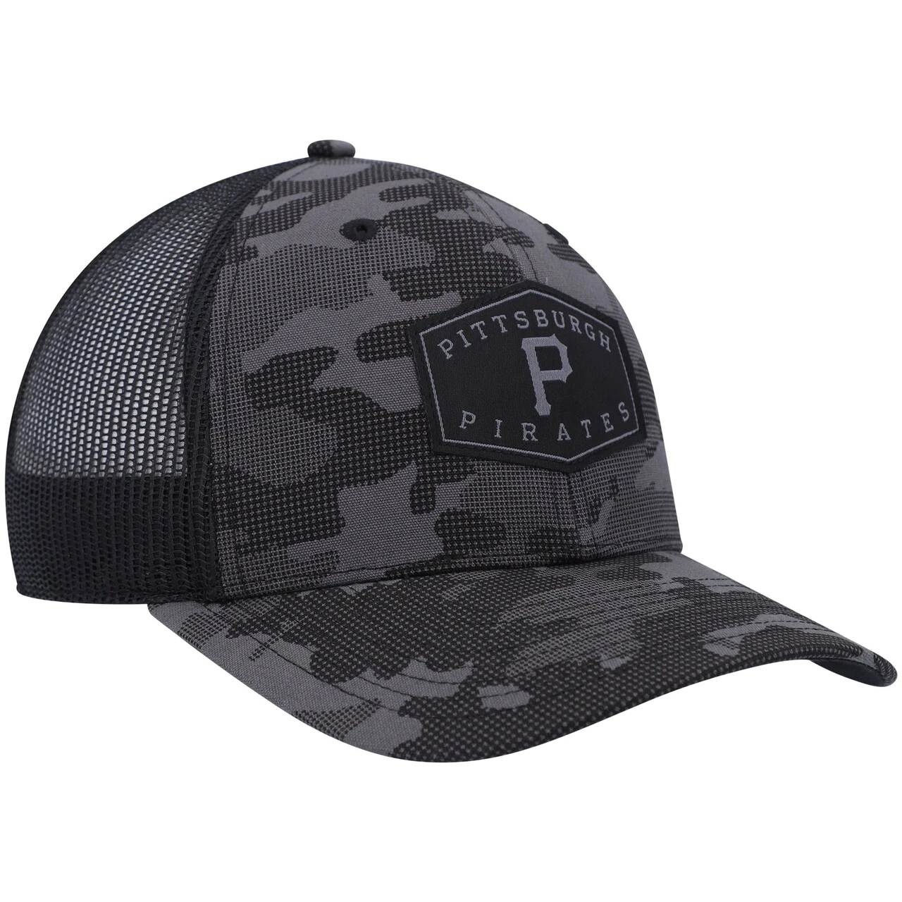 Men's Pittsburgh Pirates '47 Charcoal Tonal Camo Convoy Trucker Snapback Hat 3 Men's Pittsburgh Pirates '47 Charcoal Tonal Camo Convoy Trucker Snapback Hat - Image 3