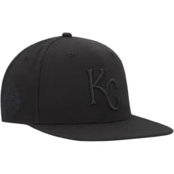 Men's Kansas City Royals '47 Black On Black Sure Shot Captain Snapback Hat