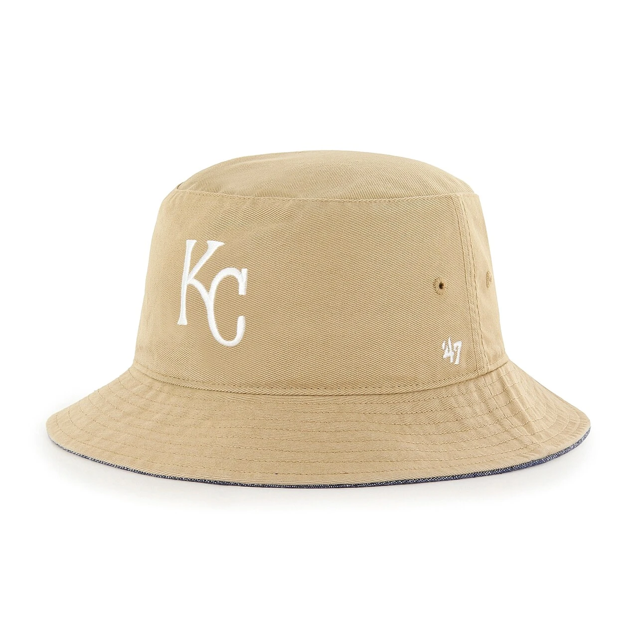 Men's Kansas City Royals '47 Khaki Chambray Ballpark Bucket Hat 1 Men's Kansas City Royals '47 Khaki Chambray Ballpark Bucket Hat