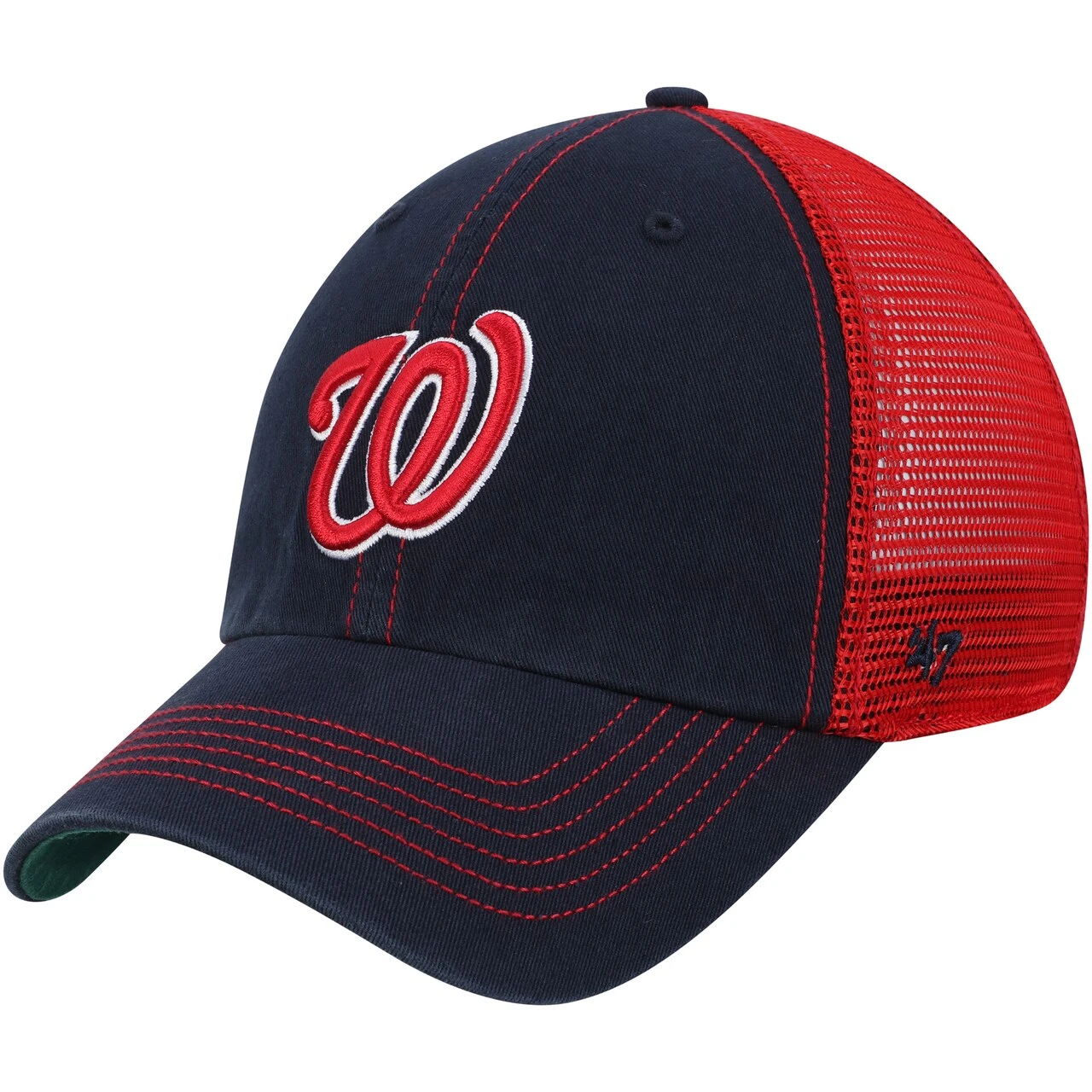 Men's Washington Nationals '47 Navy Trawler Clean Up Trucker Hat 1 Men's Washington Nationals '47 Navy Trawler Clean Up Trucker Hat