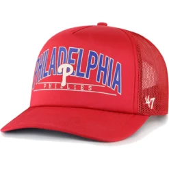 Men's Philadelphia Phillies '47 Red Backhaul Foam Trucker Snapback Hat