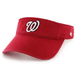 Men's Washington Nationals '47 Red Clean Up Adjustable Visor