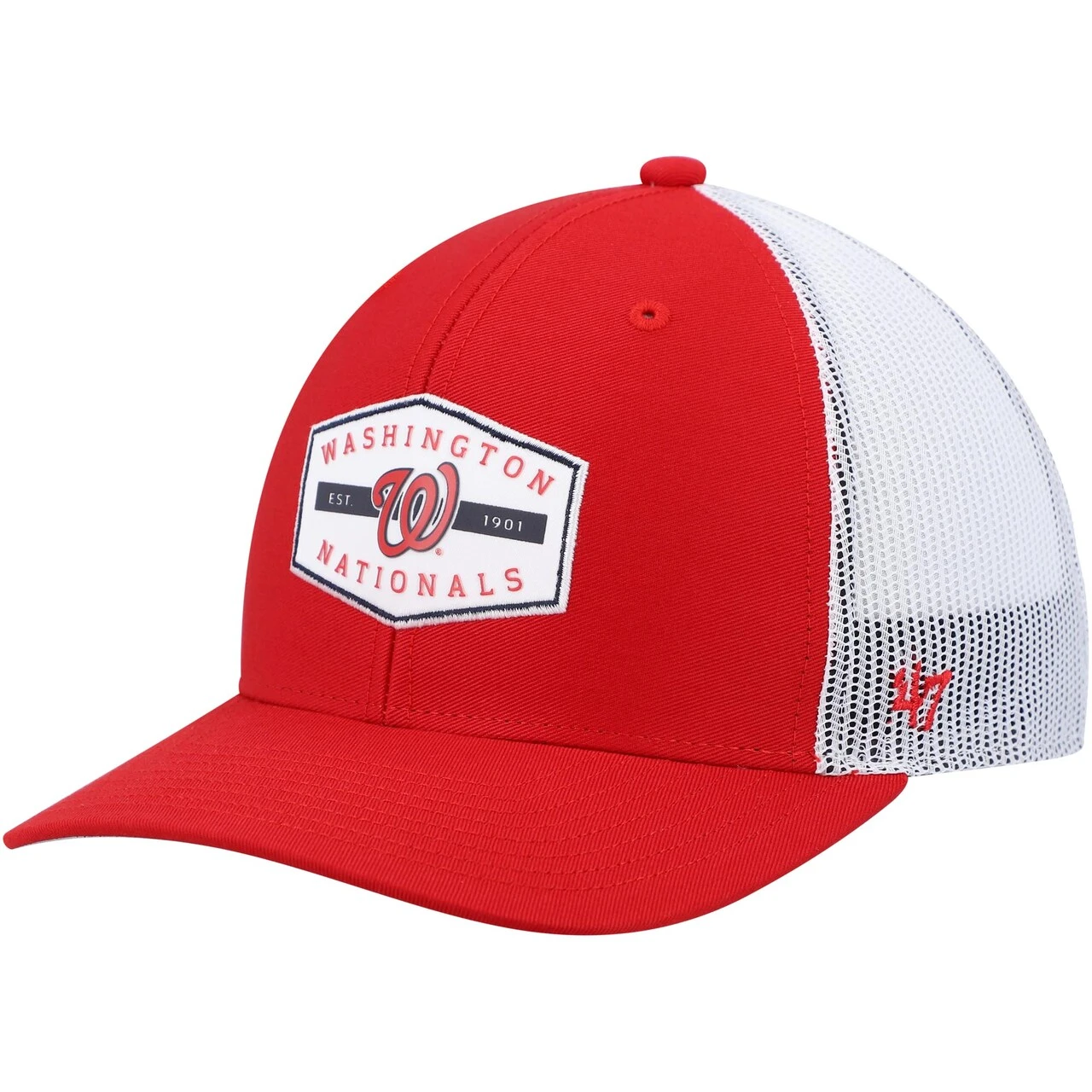 Men's Washington Nationals '47 Red Convoy Trucker Snapback Hat 1 Men's Washington Nationals '47 Red Convoy Trucker Snapback Hat