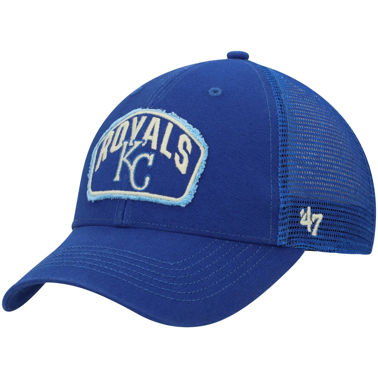 Men's Kansas City Royals '47 Royal Cledus MVP Trucker Snapback Hat 1 Men's Kansas City Royals '47 Royal Cledus MVP Trucker Snapback Hat